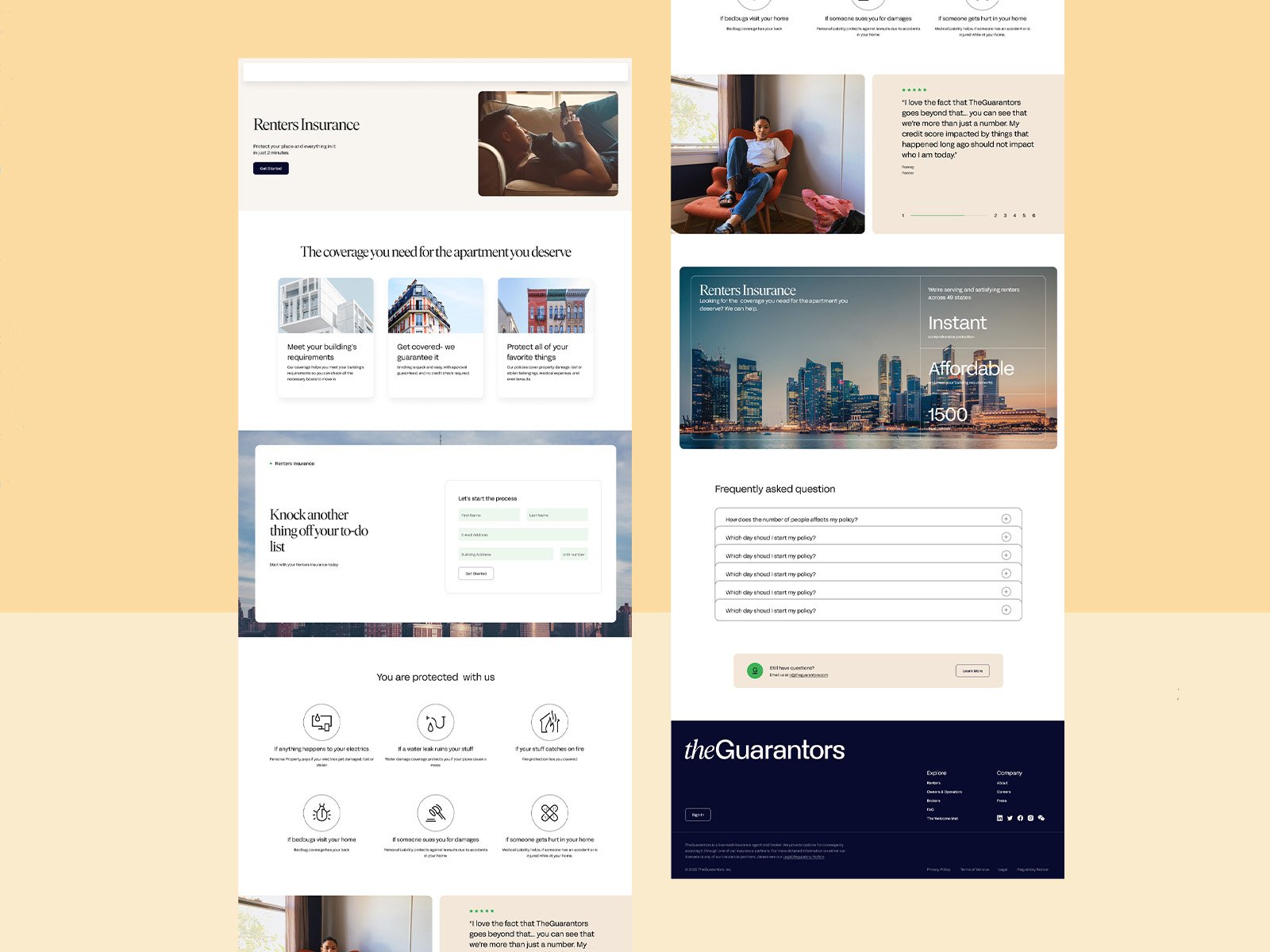 Value-driven landing page — click to walk the desktop funnel
